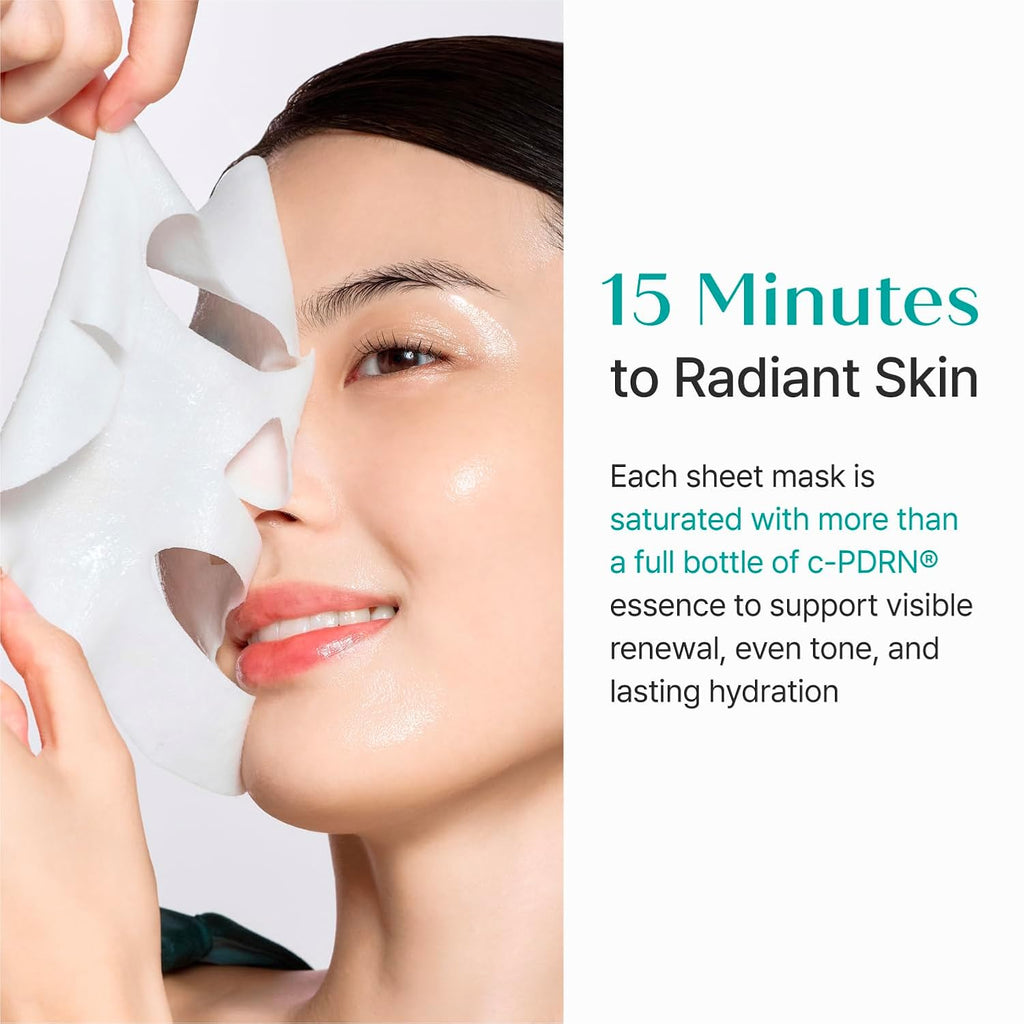REJURAN® Turnover Mask, c-PDRN® (5ea) – Original Salmon DNA for Firming, Hydration, Repairing & Revitalizing. Achieve Youthful, Radiant Skin. Korean Skincare. Ultra Microfiber Sheet Mask