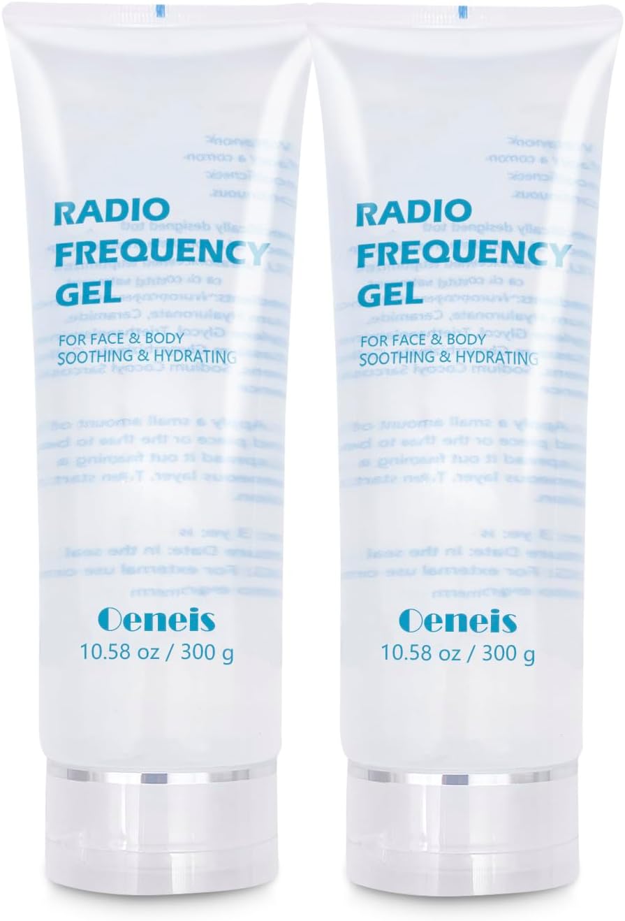 Oeneis Radio Frequency Gel for Use with RF Facial Machine, Conductive Gel for Face Microcurrent, Use for Skin Soothing and Hydrating, 300g Tube (Pack of 2)