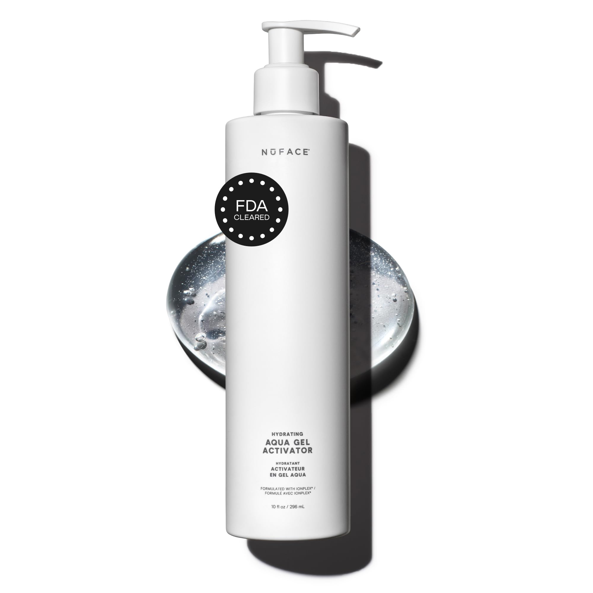 NUFACE IonPlex Aqua Gel Activator - The FDA-Approved Un-Dupeable Microcurrent Facial Device Conductive Gel for Face & Body Devices + Hyaluronic Acid & Glycerin 24-Hour Hydration, 1.69 oz