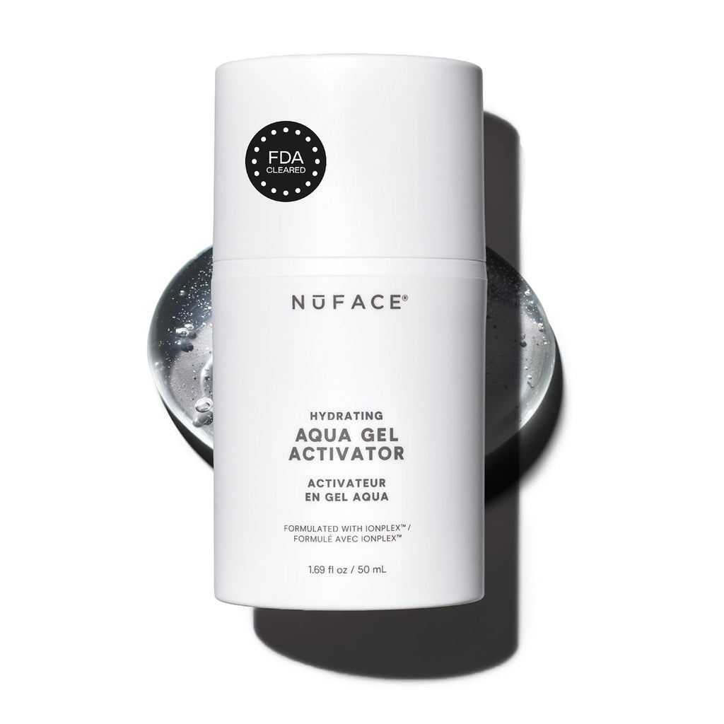 NUFACE IonPlex Aqua Gel Activator - The FDA-Approved Un-Dupeable Microcurrent Facial Device Conductive Gel for Face & Body Devices + Hyaluronic Acid & Glycerin 24-Hour Hydration, 1.69 oz