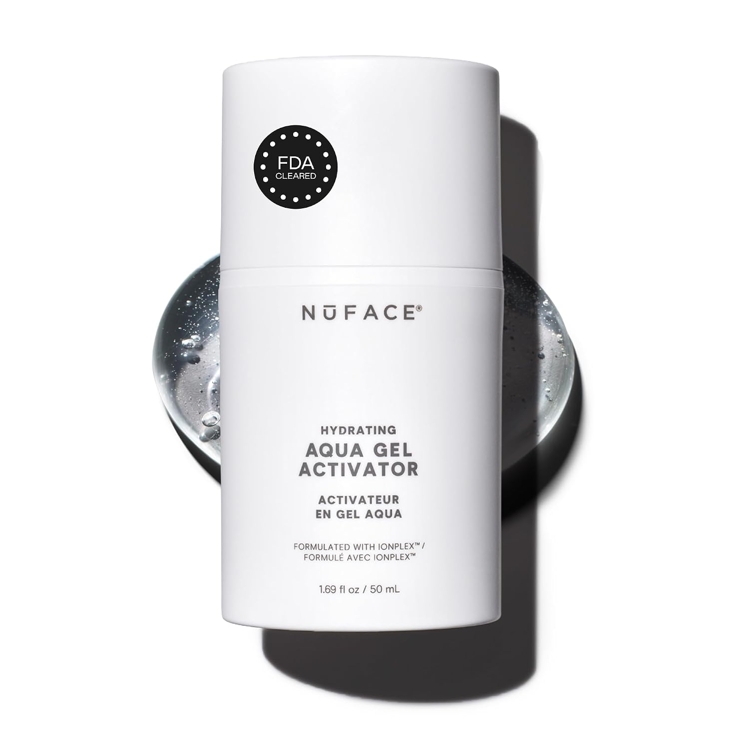 NUFACE IonPlex Aqua Gel Activator - The FDA-Approved Un-Dupeable Microcurrent Facial Device Conductive Gel for Face & Body Devices + Hyaluronic Acid & Glycerin 24-Hour Hydration, 1.69 oz