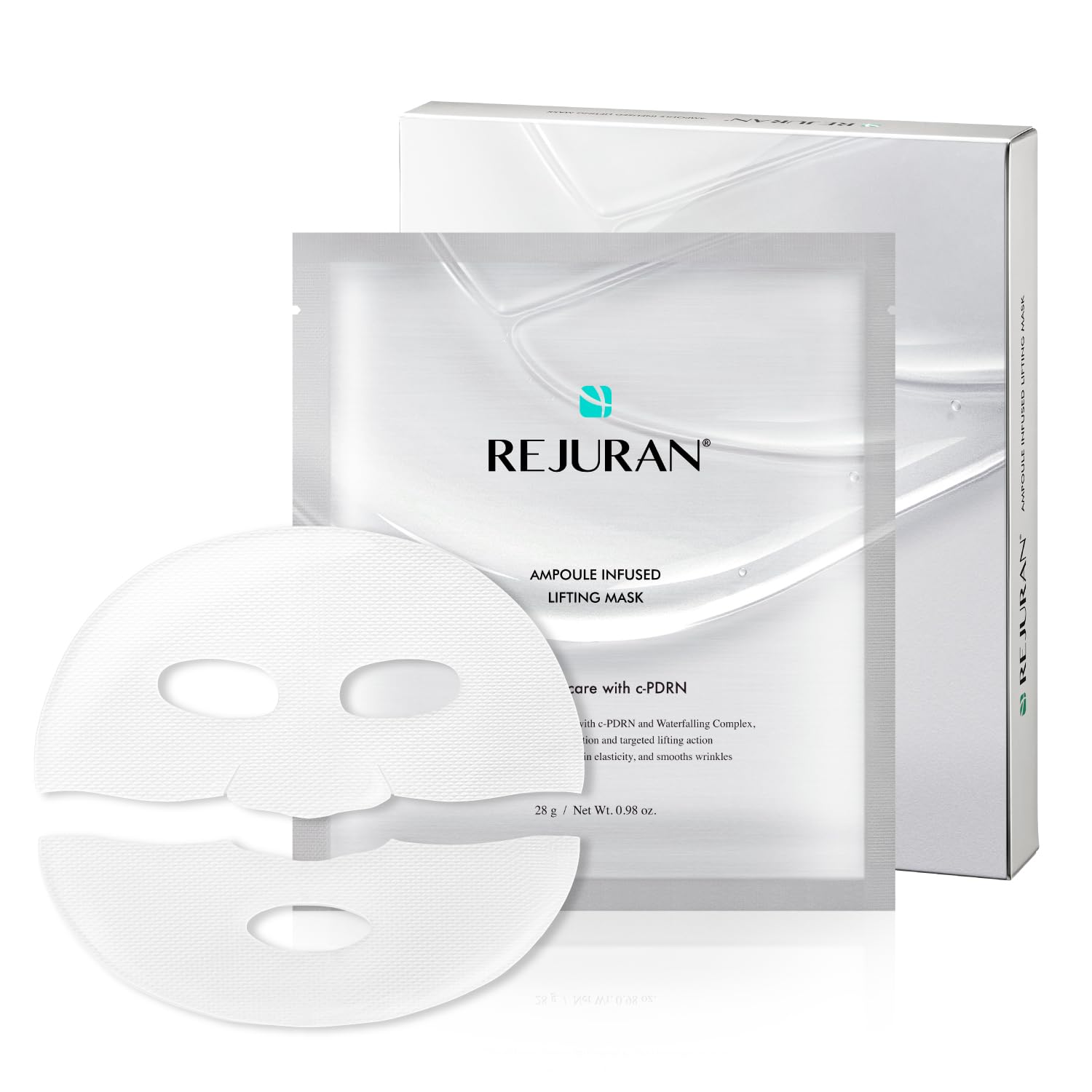 REJURAN® Turnover Mask, c-PDRN® (5ea) – Original Salmon DNA for Firming, Hydration, Repairing & Revitalizing. Achieve Youthful, Radiant Skin. Korean Skincare. Ultra Microfiber Sheet Mask