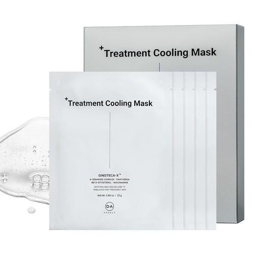 DA EFFECT Cooling Treatment Sheet Mask – Skin Protection & Barrier Repair Care for Stressed, Irritated Skin | Post-Treatment Care | Calming, Hydrating Face Mask | 25g x 5 Sheets