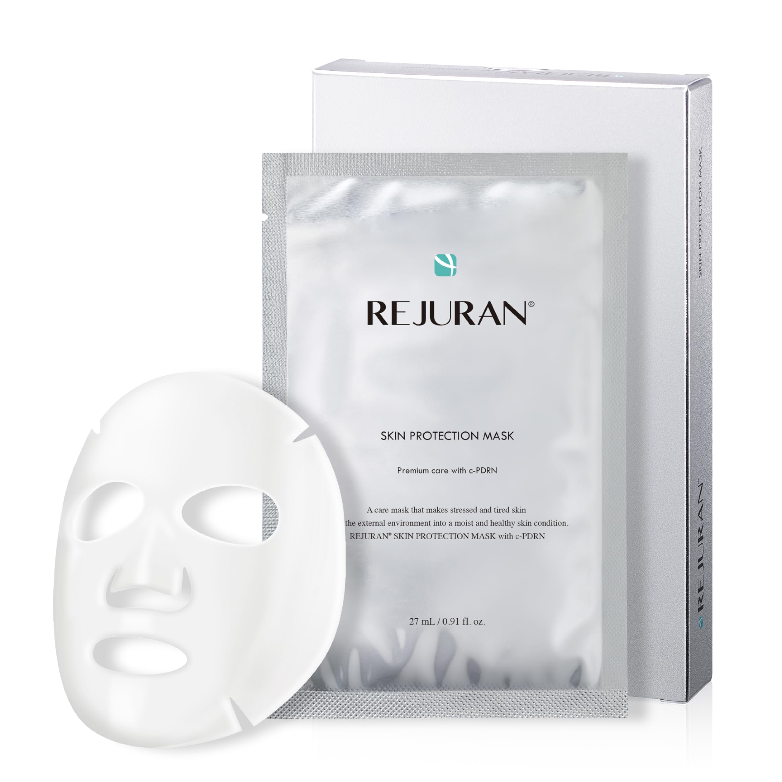 REJURAN® Turnover Mask, c-PDRN® (5ea) – Original Salmon DNA for Firming, Hydration, Repairing & Revitalizing. Achieve Youthful, Radiant Skin. Korean Skincare. Ultra Microfiber Sheet Mask